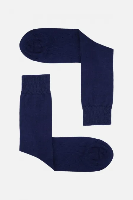Chaussettes en coton biologique égyptien pour hommes, à une seule chaussette, style jean.