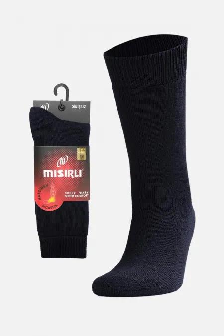 Chaussettes thermiques unisexes égyptiennes à une seule chaussette, bleu marine
