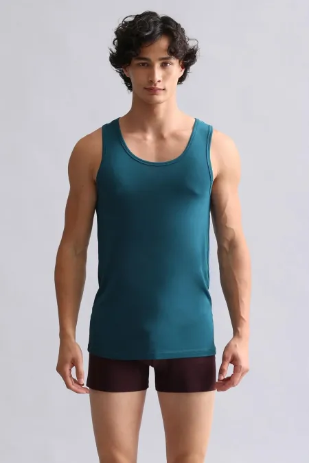 Mısırlı Modal By TENCEL HERCULES Slim Fit Basic Atlet Fit Green