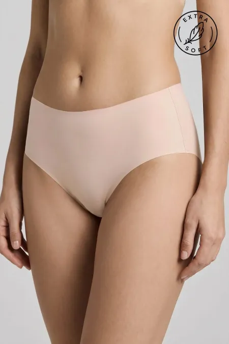 Egyptian Laser Cut High Waist Thong Powder Pink