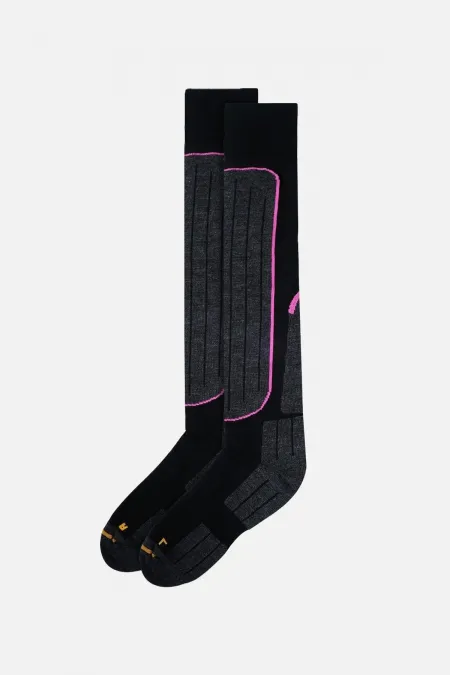 Mısırlı Kadın Anatomik Kayak Ve Snowboard Çorabı Siyah