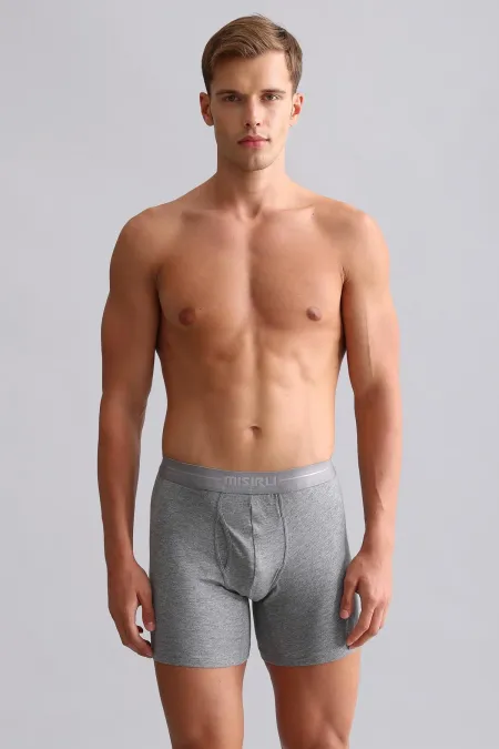 Mısırlı Modal By TENCEL SPARTACUS PLUS PERFORMANCE Long Boxer Grey Melange