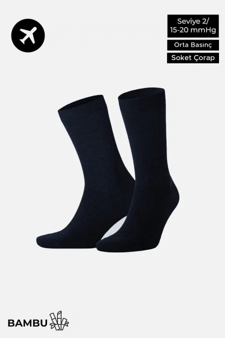 Egyptian Unisex Bamboo Flight and Pilot Socks with Special Tightening Technology, Navy Blue Egyptian Unisex Bamboo Flight and Pilot Socks with Special Tightening Technology, Navy Blue