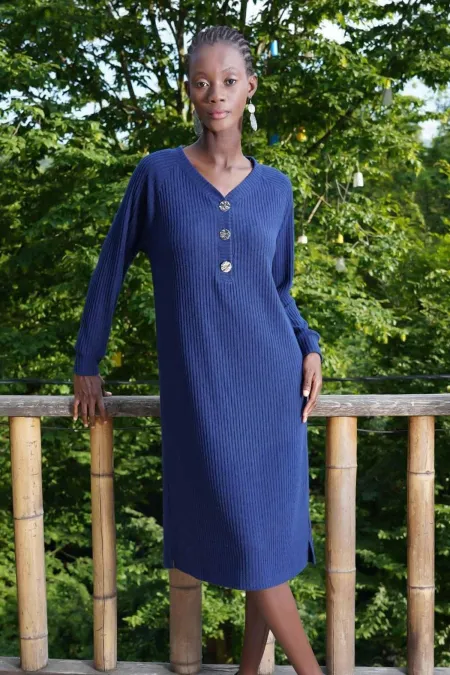 Mısırlı Women's Corset Dress Indigo