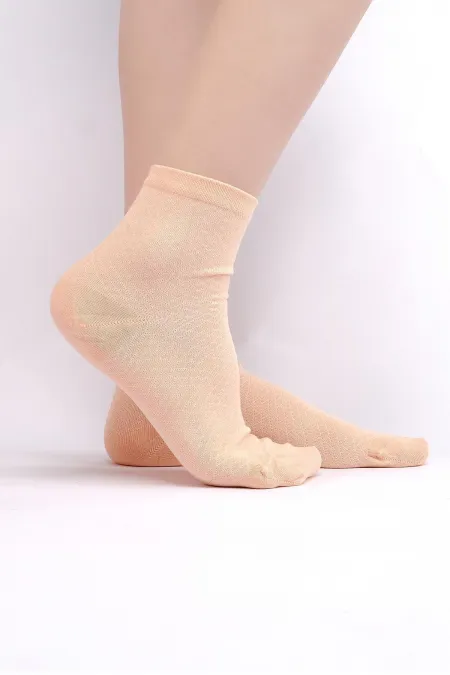 Chaussettes courtes d'été en bambou pour femmes égyptiennes, couleur saumon
