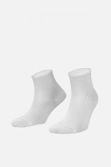 Mısırlı Women's Mercerized Single Socket Socks White