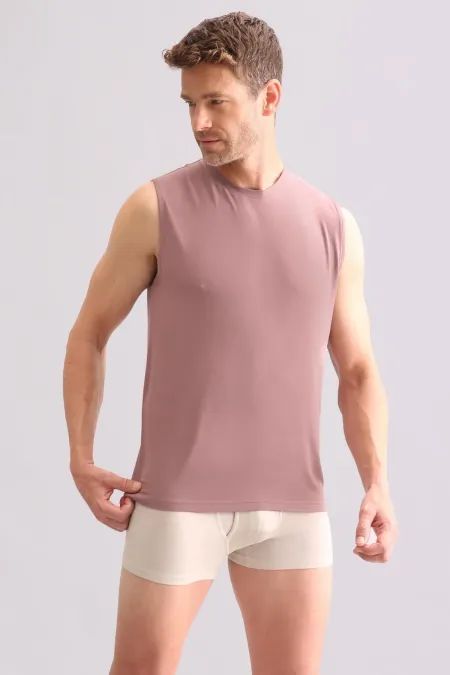 Mısırlı BAMBOO ZEUS Regular Fit Crew Neck Athletic Tank Top / T-Shirt Lavender