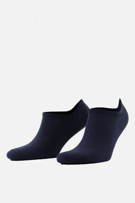 Chaussettes invisibles en coton biologique égyptien pour homme, bleu marine