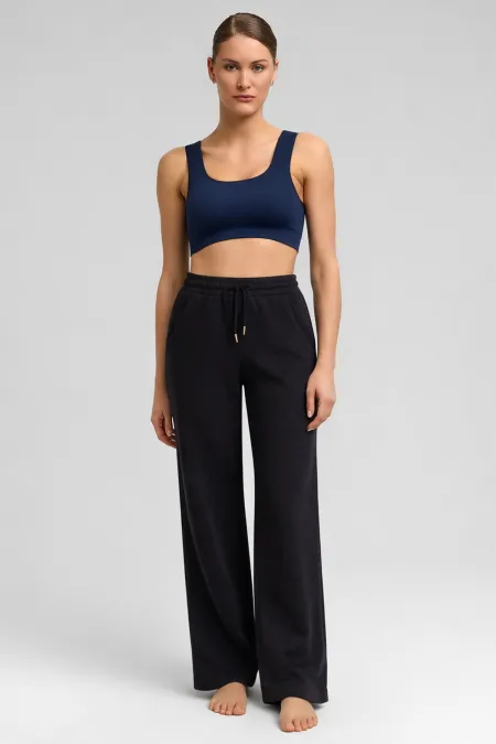 Mısırlı Women's Modal Straight Leg Trousers Anthracite