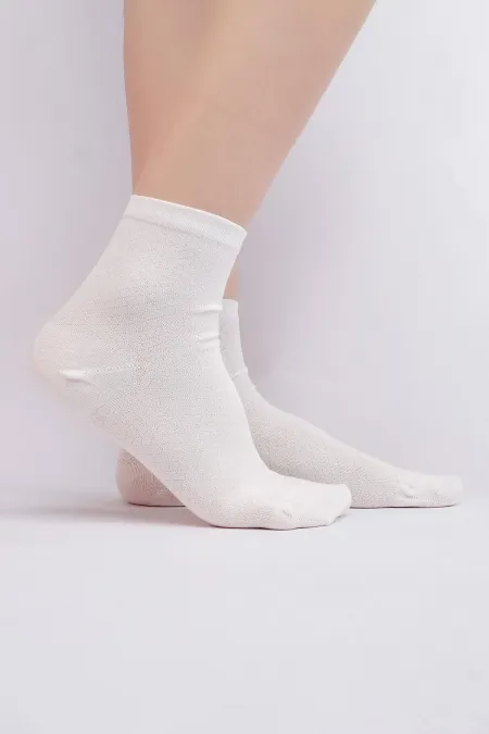 Chaussettes courtes d'été en bambou pour femmes égyptiennes, écru