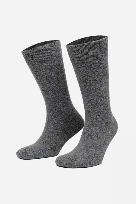 Mısırlı Erkek Koyun Yünü Tekli Soket Çorap Füme