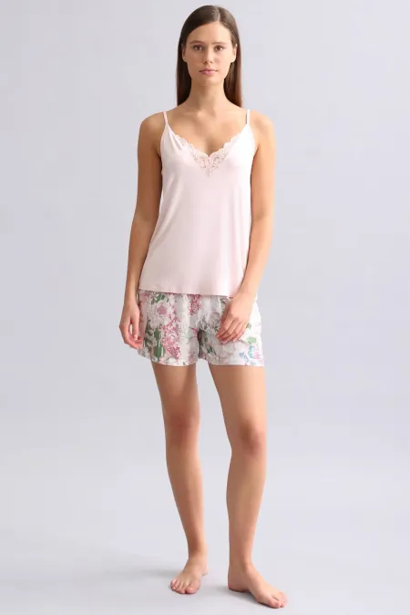 Débardeur à bretelles tricoté pour femme, rose clair, style égyptien