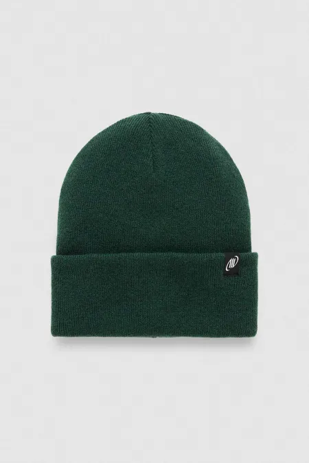 Mısırlı Unisex Yün Kıvrık Düz Bere - Javier Yeşil