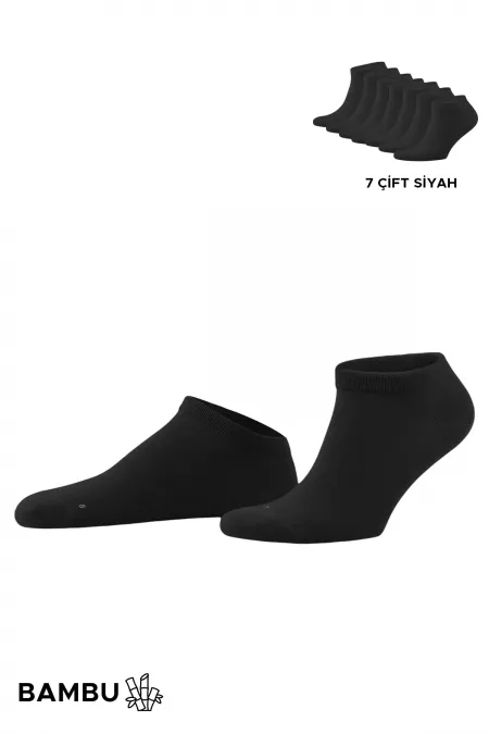 Chaussettes noires unisexes égyptiennes en bambou, lot de 7.