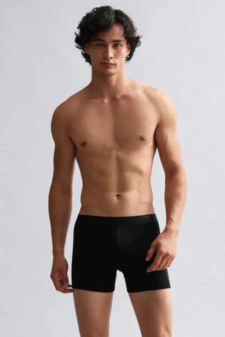 Mısırlı Modal By TENCEL Compact Cotton Klasik Boxer Siyah