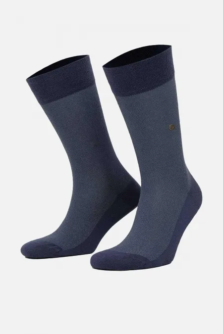 Chaussettes en coton biologique égyptien pour hommes, à une seule chaussette, style jean.