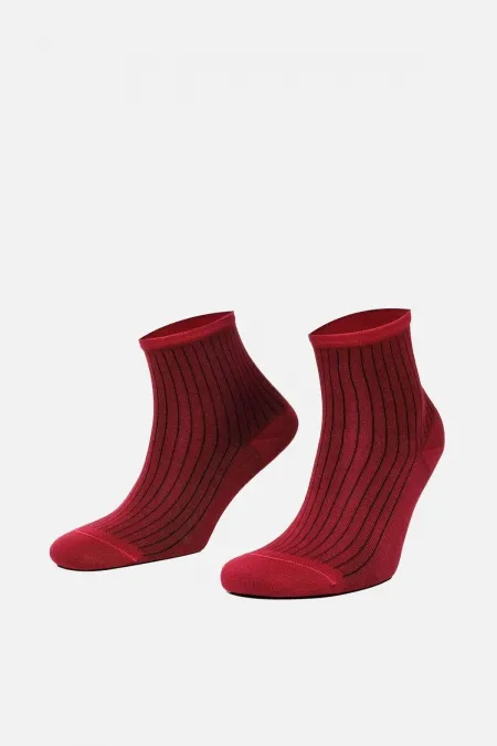 Mısırlı Women's Mercerized Single Sock Red