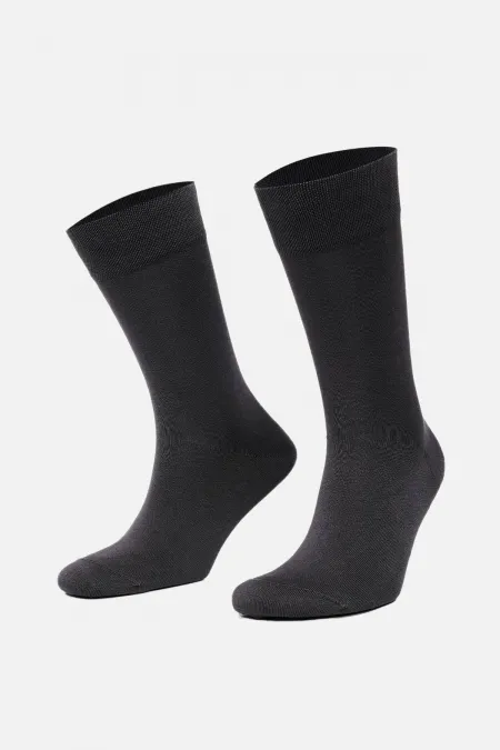 Mısırlı Men's Mercerized Single Summer Ankle Socks, Smoke Grey