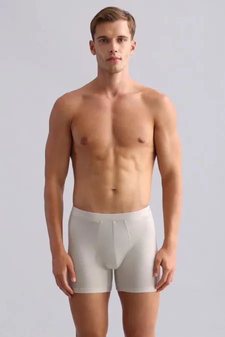Mısırlı BAMBOO ZEUS Regular Fit Long Boxer Earth Beige