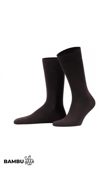 Chaussettes ergonomiques en bambou pour homme, marron, de fabrication égyptienne