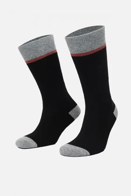 Chaussettes simples en coton éponge pour homme, noires, d'origine égyptienne