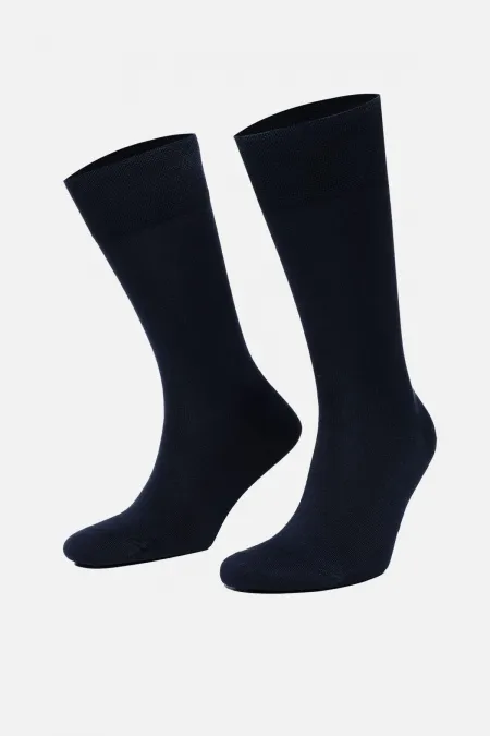 Mısırlı Erkek Merserize Tekli Uzun Çorap Lacivert