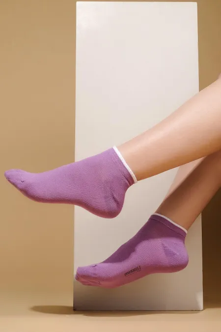 Mısırlı Kadın Modal Tekli Yazlık Sneaker Çorap Mor