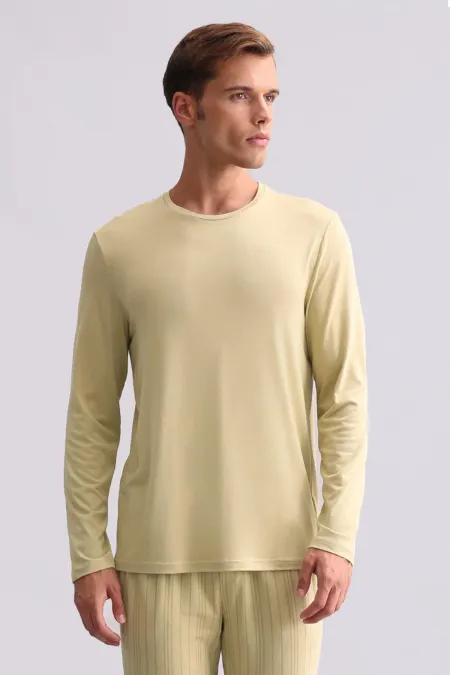 Sweat-shirt égyptien pour homme en bambou vert sauge