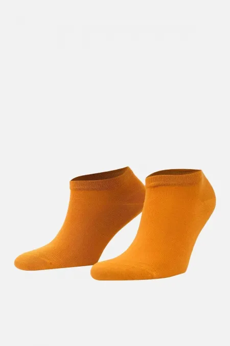 Chaussettes d'été simples en bambou pour femmes égyptiennes, couleur moutarde