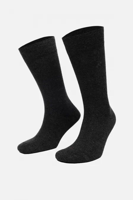 Chaussettes égyptiennes pour hommes, en modal, à une seule chaussette, anthracite