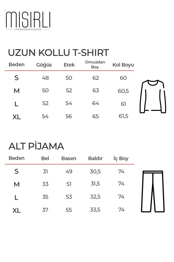 Mısırlı Kar Geyik Temalı Kadın Pijama Takımı Ekru