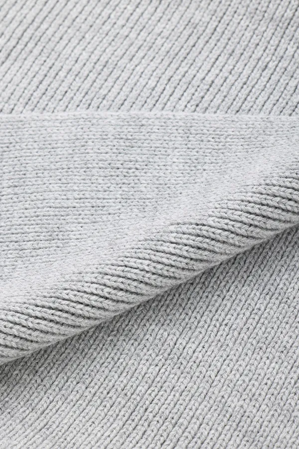 Mısırlı Unisex Yün Atkı Bere Takımı - Roseluis Açık Gri