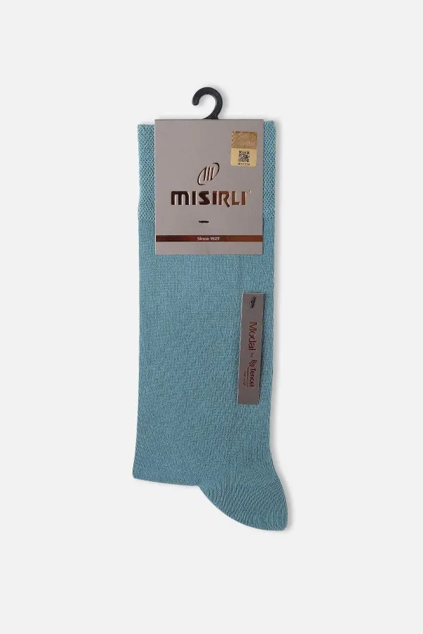 Mısırlı Erkek Modal Tekli Soket Çorap Pastel Mavi