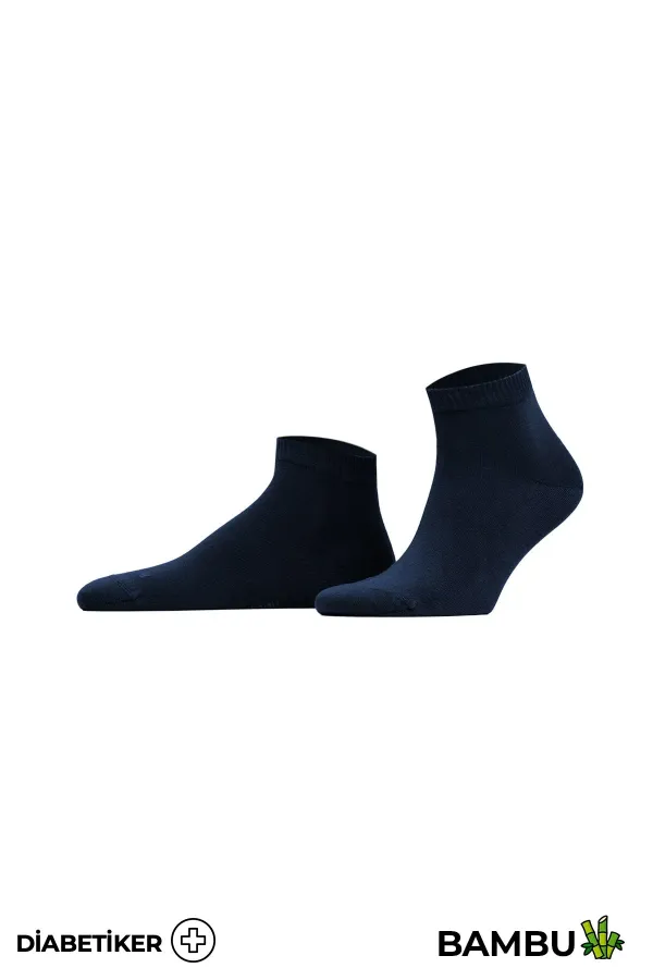 Chaussettes unisexes en bambou pour diabétiques, bleu marine