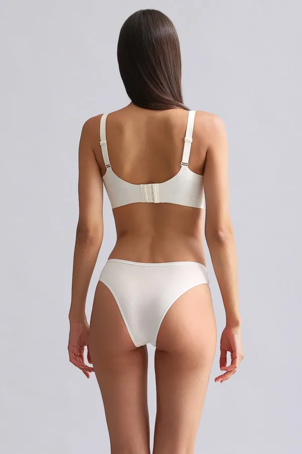 Mısırlı Modal By TENCEL HERA Brief İnce Lastikli 3'Lü Slip Külot Ekru