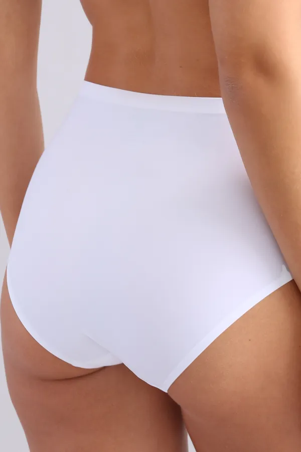 Mısırlı Laser Cut Mid-Waist Hipster Panties White