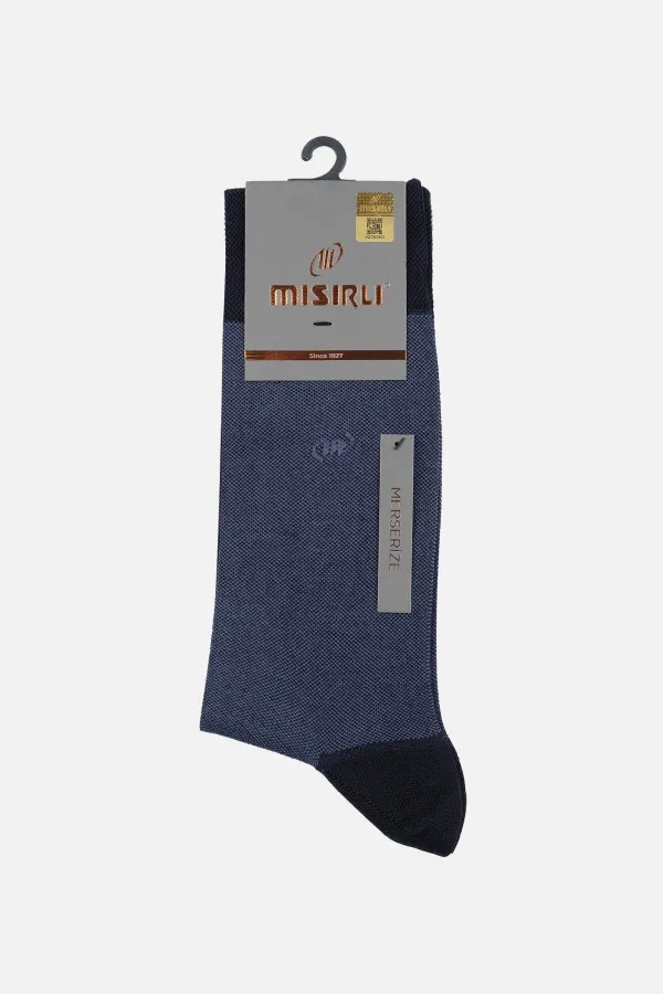 Chaussettes d'été simples mercerisées pour hommes, bleu marine, de style égyptien