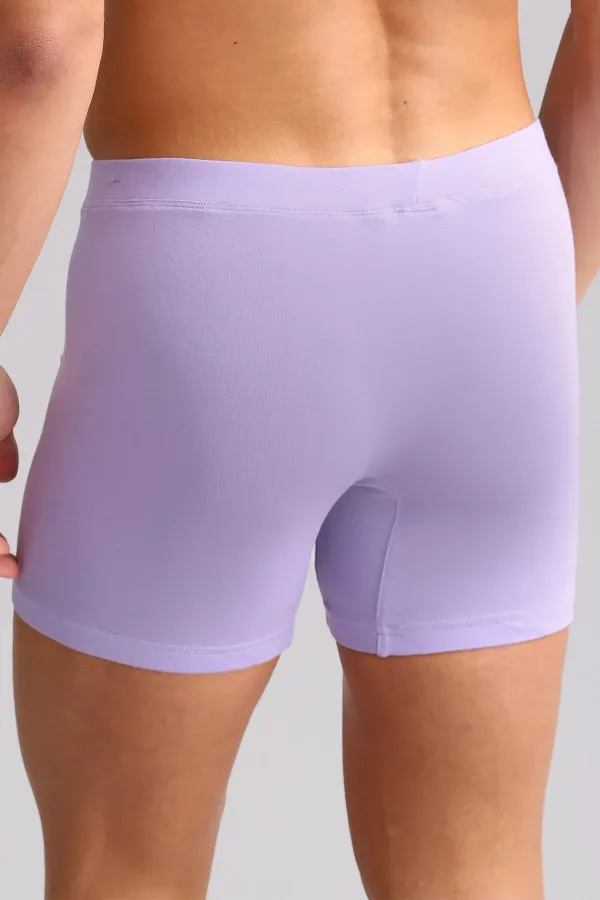 Mısırlı BAMBU ZEUS LUXURY Regular Fit Metal Armalı Long Boxer Mor