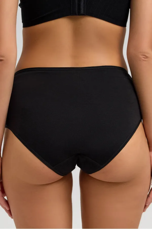 Culotte taille haute en modal égyptien noir