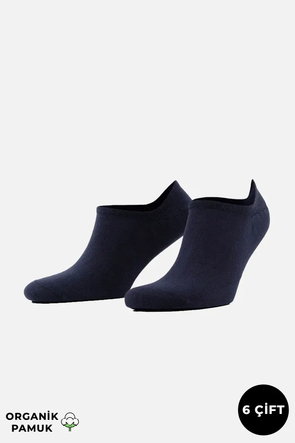 Mısırlı Erkek Organik Pamuklu 6 Çift No Show Çorap Çok Renkli