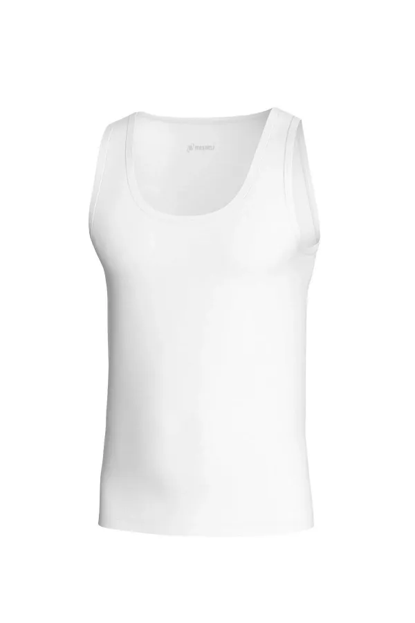 Mısırlı Organic Cotton Summer Regular Fit Tank Top White