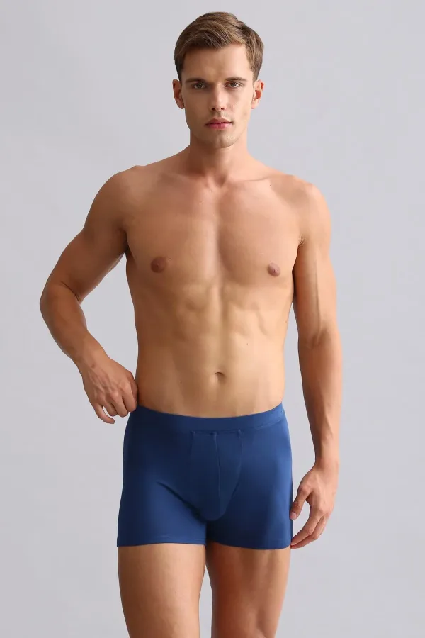Boxer bleu marine Egyptian BAMBOO ZEUS coupe classique