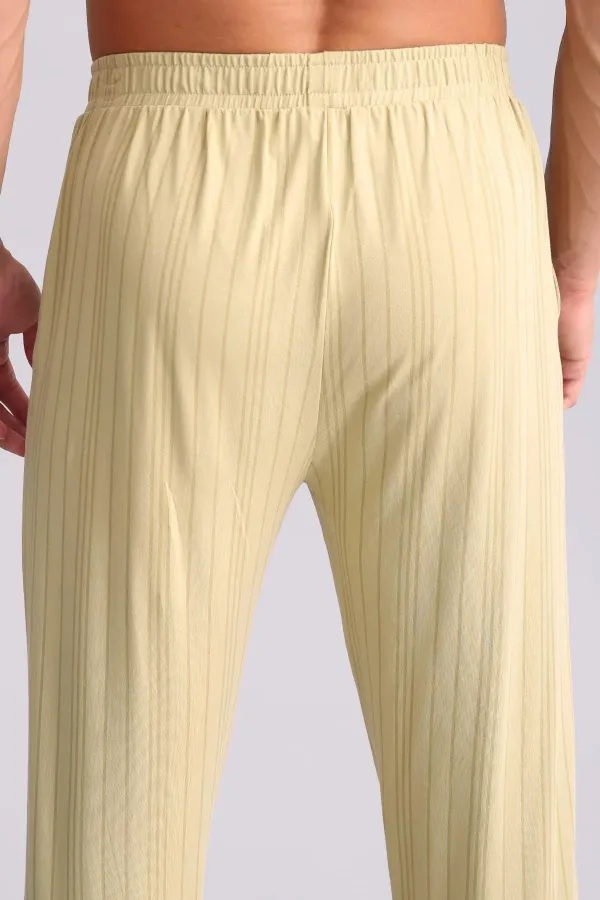 Pantalon droit en bambou pour homme, vert sauge, style égyptien