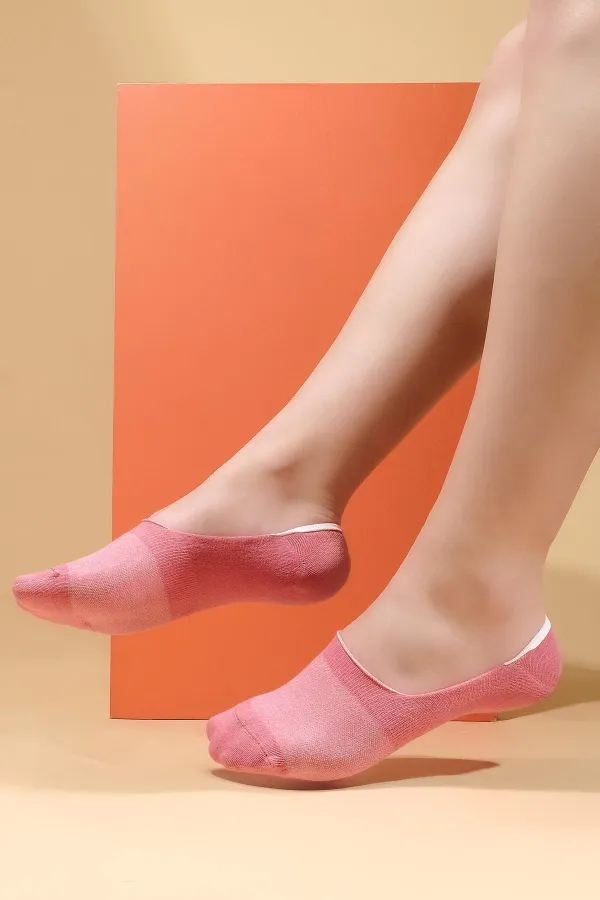 Mısırlı Women's Bamboo Single Summer Ballet Socks Pink