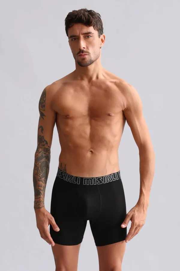 Mısırlı Modal By TENCEL SPARTACUS PERFORMANCE Long Boxer Siyah