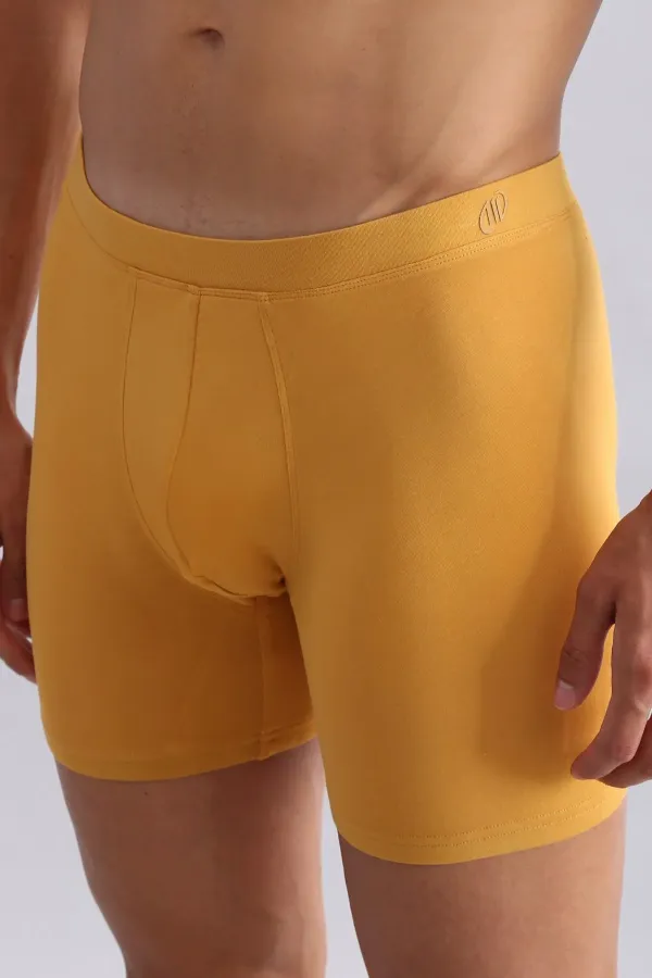 Mısırlı BAMBOO ZEUS Regular Fit Long Boxer Mustard