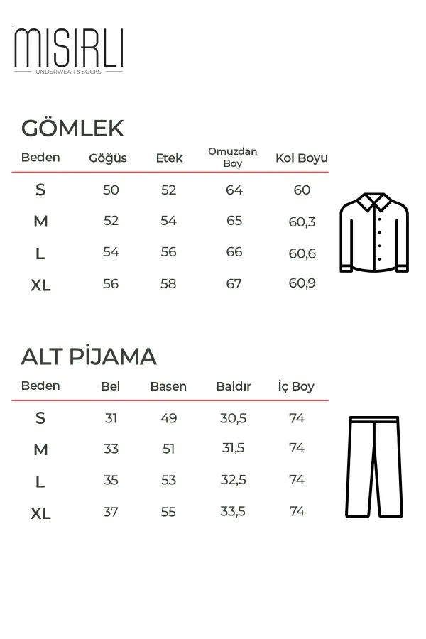 Mısırlı Kış Temalı Kadın Pijama Takımı Gri Melanj