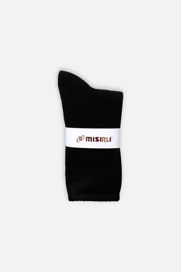 Mısırlı Erkek Kaşmir Tekli Soket Çorap Siyah