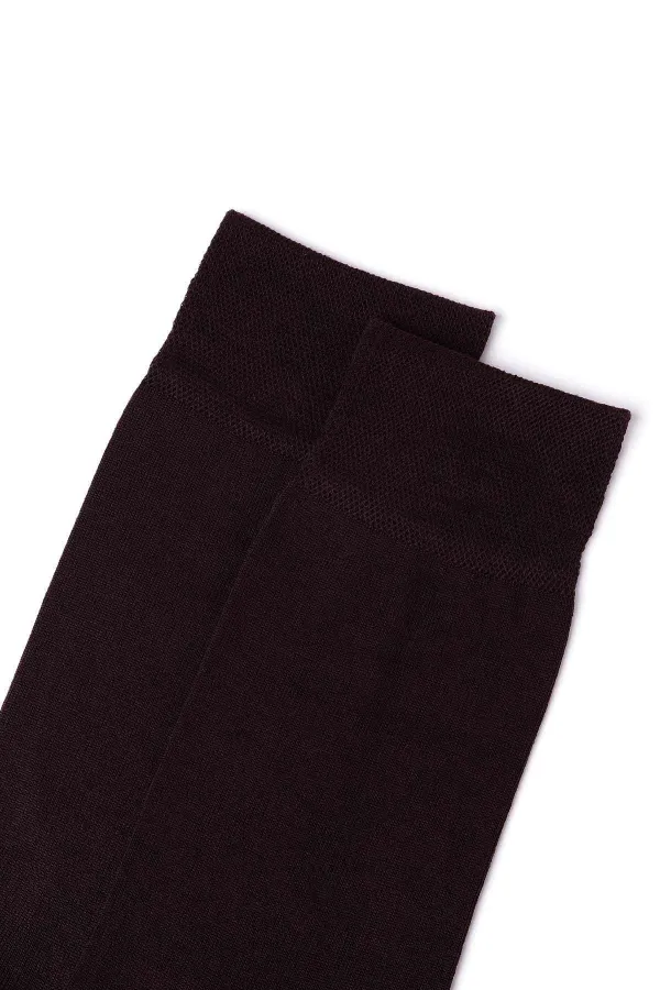 Mısırlı Men's Mercerized Single Summer Ankle Socks Burgundy