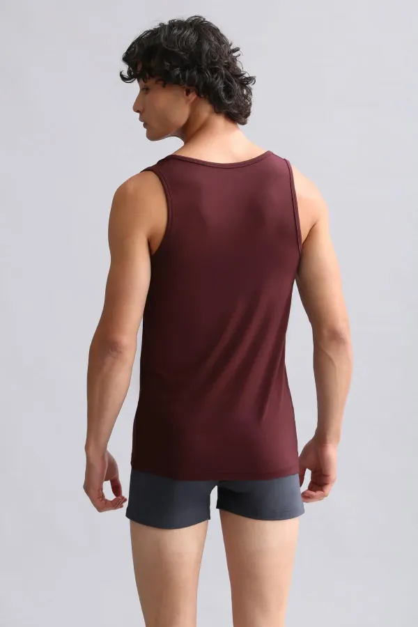 Mısırlı Modal By TENCEL HERCULES Slim Fit Basic Atlet Bordo